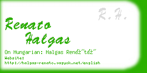 renato halgas business card